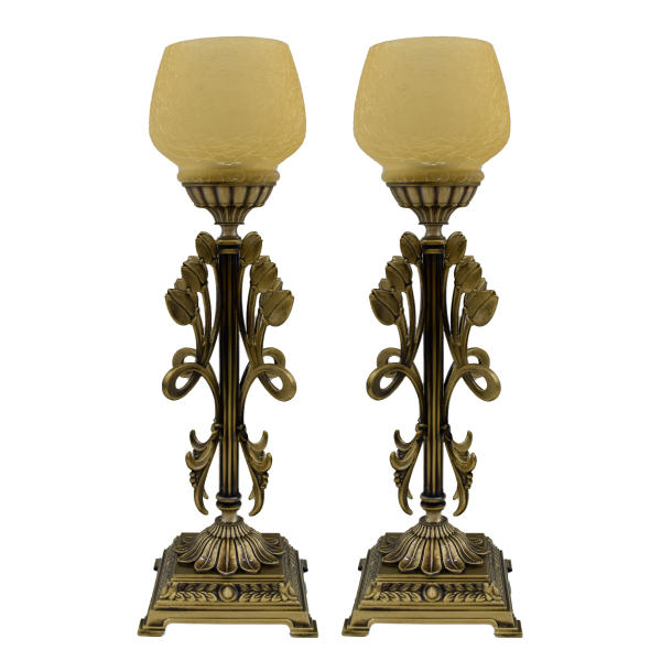 Main image of 波斯水晶烛台 郁金香形 带黄铜底座（2个）