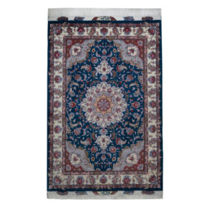 波斯羊毛地毯 手工结制 Medallion 设计 藏青色 – Tabriz