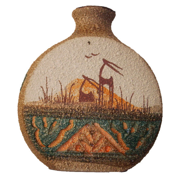 Main image of 迷你陶艺花瓶 – 艺术图案，适合装饰与馈赠