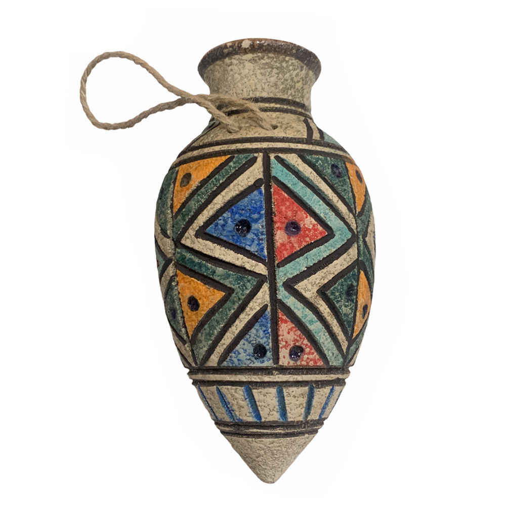 手工波斯陶艺装饰花瓶 – 艺术图案 Sunrise
