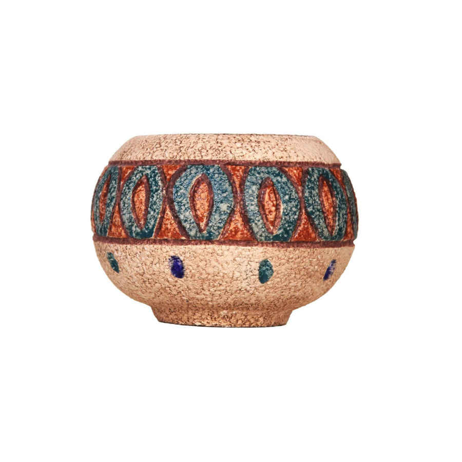 手工波斯陶艺装饰花瓶 – 艺术图案 Nature