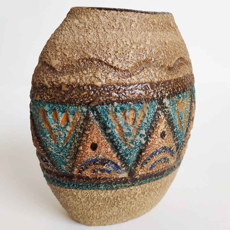 手工波斯陶艺装饰花瓶 – 艺术图案 Tala