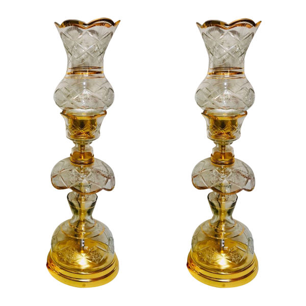 Main image of 波斯水晶吊灯 传统郁金香造型 金色款