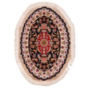 波斯丝羊混纺地毯 手工结制 椭圆形 Medallion 设计 – Tabriz
