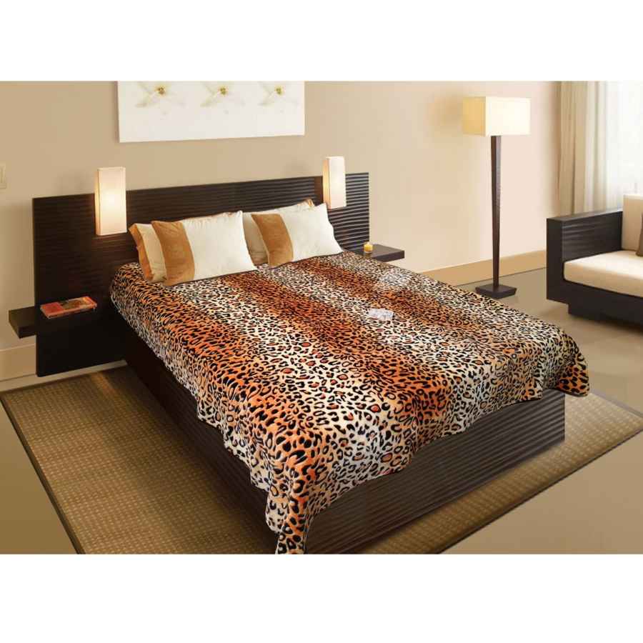 Golbaft 伊朗双人床毯 豹纹