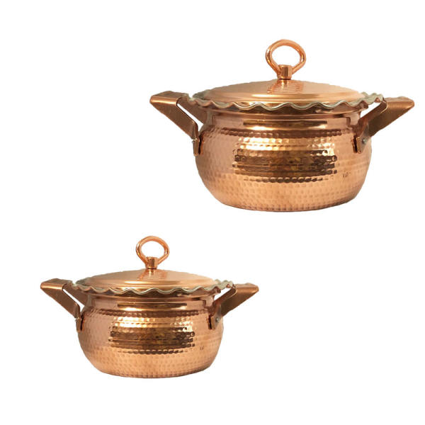 Main image of 波斯铜汤锅 – 传统锤花炊具 二件套 199 款