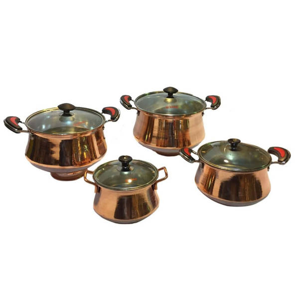 Main image of 波斯铜汤锅 – 传统锤花炊具 四件套 Tala 款