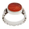 Thumbnail 2: 伊斯兰也门红玛瑙银戒指 – 男士款 4 Qul