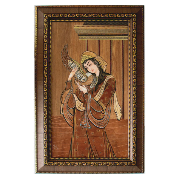 Main image of 镶嵌木工艺画 – 波斯艺术《爱的女士》