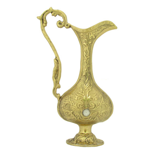 Main image of 印度传统雕刻手工黄铜装饰水壶 Golden 款