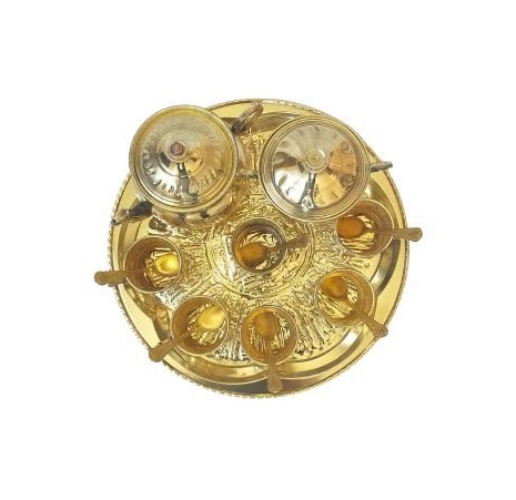 手工波斯铜制茶咖具套装 – 阿契美尼德帝国图案