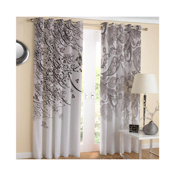 Main image of 波斯打孔窗帘 印花天鹅绒书法款