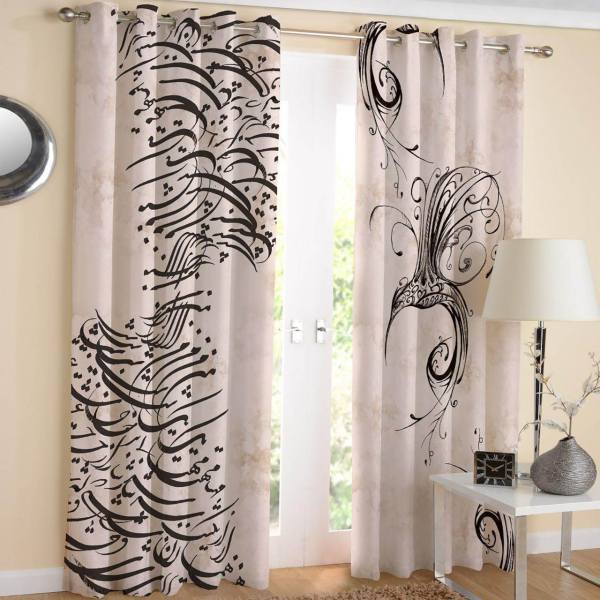 Main image of 印花波斯天鹅绒打孔窗帘 – 诗歌与啄木鸟款