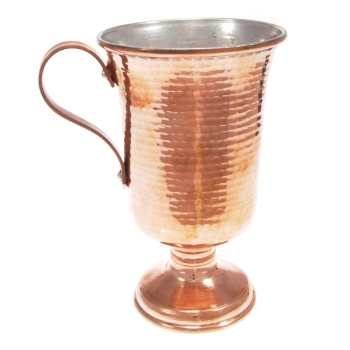 Main image of 手工波斯铜红酒杯 – 锤纹款 Lale