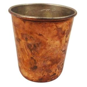 波斯铜杯 – 手工制作，带把手，适合冷饮 – 锤纹
