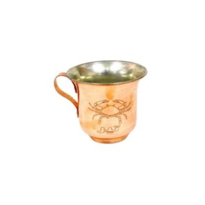 波斯铜杯 – 手工制作，带把手，适合冷饮 – 锤纹 Tir