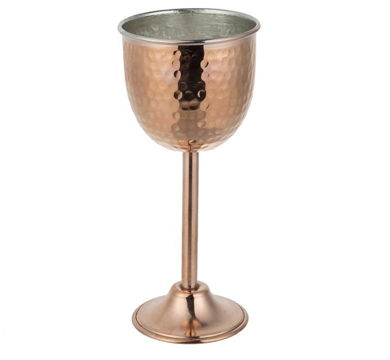 手工波斯铜红酒杯 – 锤纹款 Azin