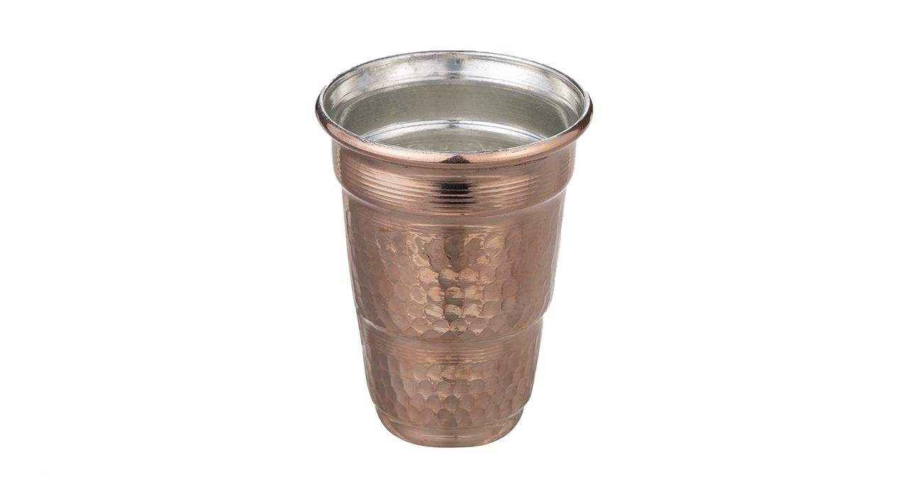 波斯铜杯 – 手工制作，带把手，适合冷饮 – 锤纹 Jam