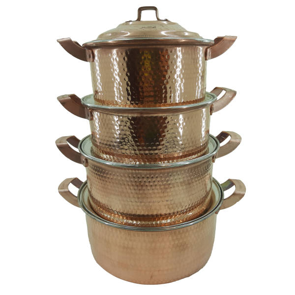 Main image of 波斯铜汤锅 – 传统锤花炊具 四件套