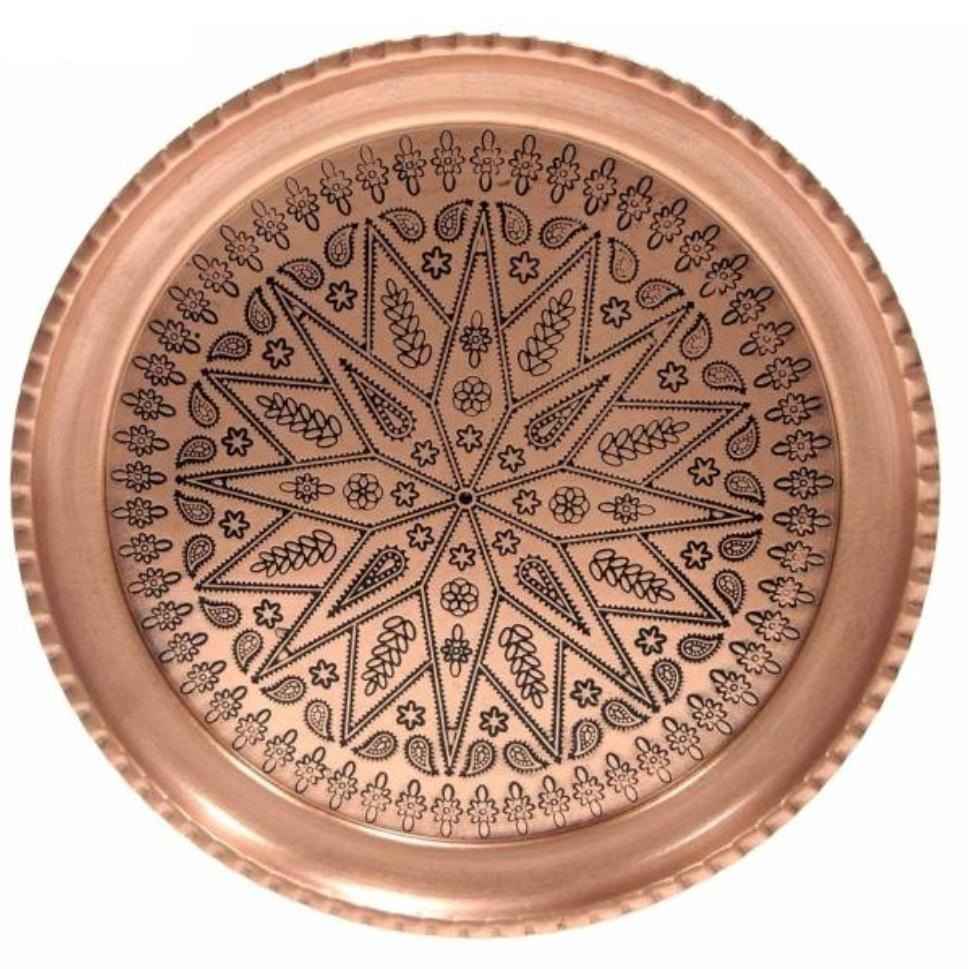 7件套波斯铜杯 – 手工制作，带把手，适合冷饮 – 锤纹 Sun