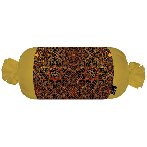 配 Atila 天鹅绒面料的传统波斯圆柱抱枕