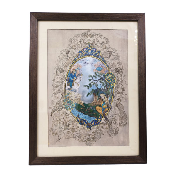 Main image of 原创波斯细密画：水彩画 – Niloofar Hosseinpour作品《爱的世界》