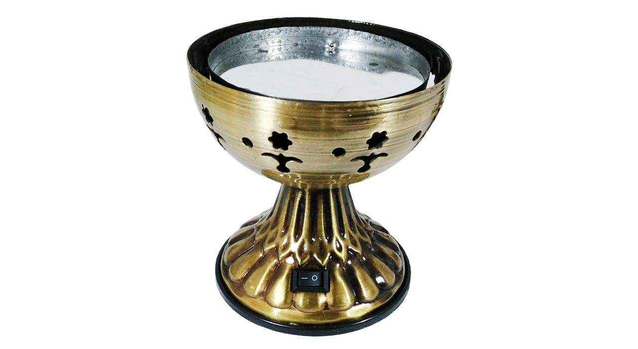 电动金属 Bakhoor 与 Esfand 烟熏炉 – 铜质风格