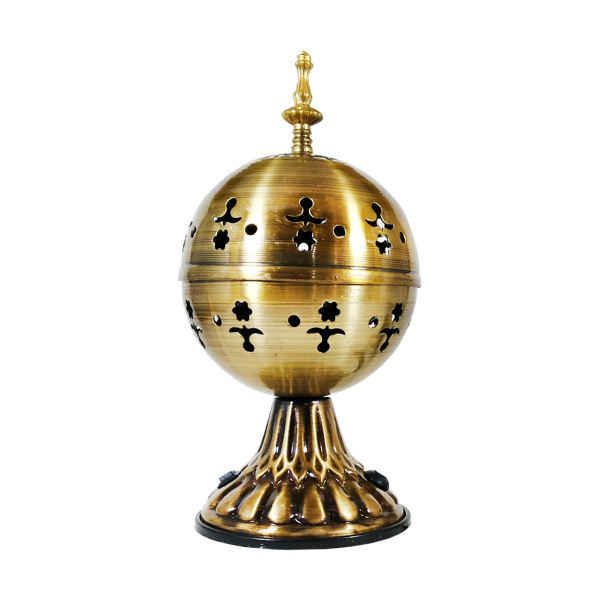 Main image of 电动金属 Bakhoor 与 Esfand 烟熏炉 – 铜质风格