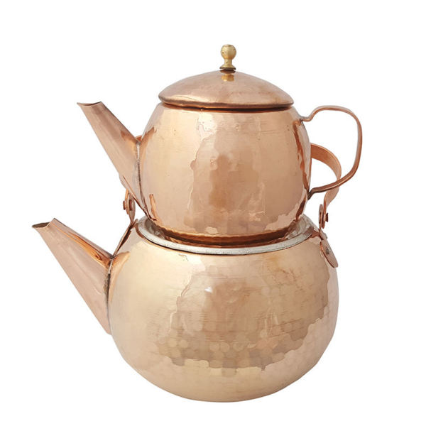 波斯铜双层茶壶 耐用锤花款 Afs03