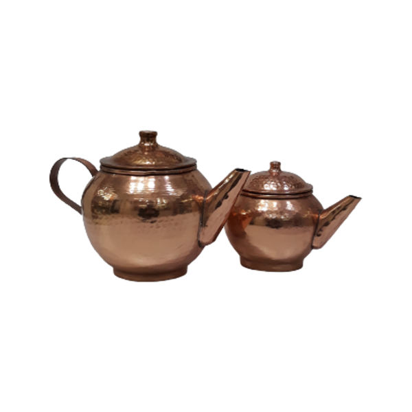 Main image of 波斯铜双层茶壶 耐用锤花款 Top