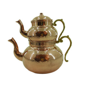 波斯铜双层茶壶 耐用锤花款 Jahan