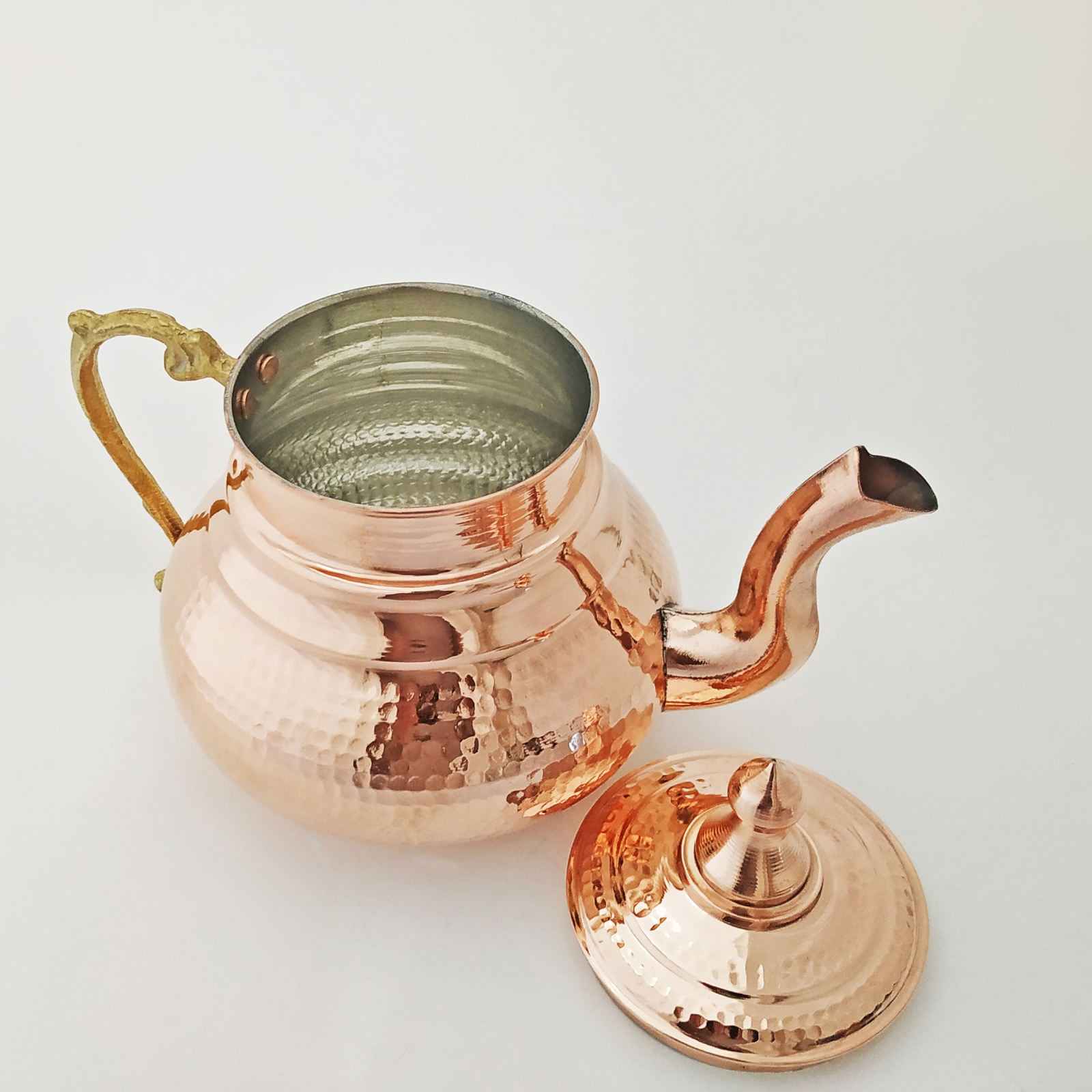 波斯铜双层茶壶 耐用锤花款 Mesin