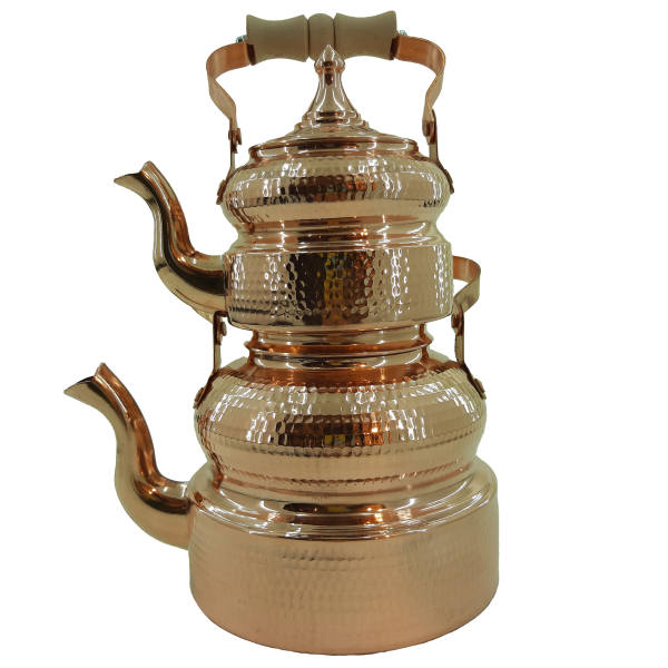 Main image of 波斯铜双层茶壶 耐用锤花款 Qajar