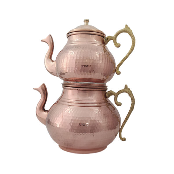 Main image of 波斯铜双层茶壶 耐用锤花款 Silva