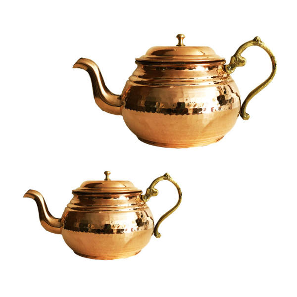 波斯铜双层茶壶 耐用锤花款 T190