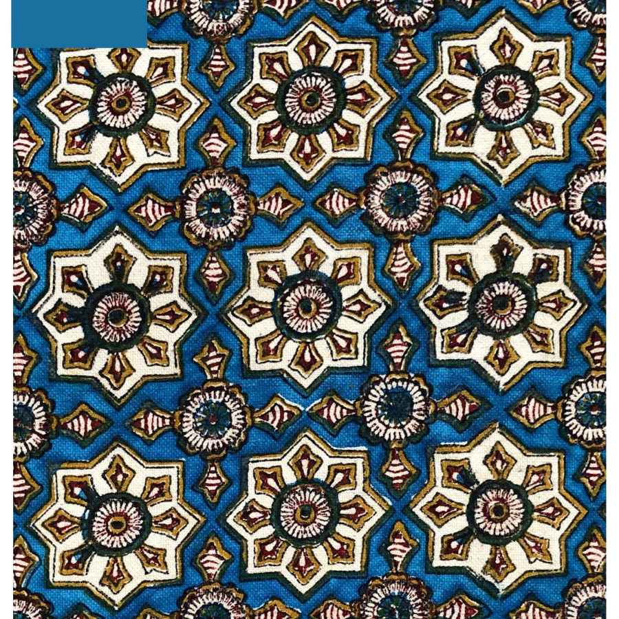 伊朗餐桌布：伊斯法罕传统卡拉姆卡里木刻印 Hasiri