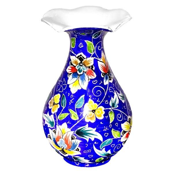 Main image of 装饰性铜花瓶 – 波斯手绘米纳卡里珐琅 Blue Sky