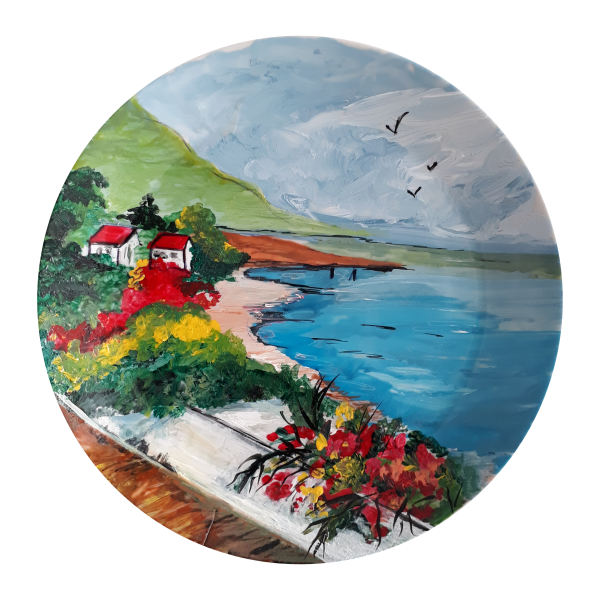 装饰陶瓷盘 手绘 画作图案