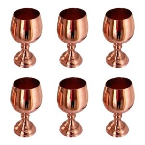 6件套手工波斯铜红酒杯 – 锤纹款 Glossy