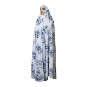 伊朗文化女士罩衣 – 彩色款，适合日常使用和祈祷，紫色花朵款