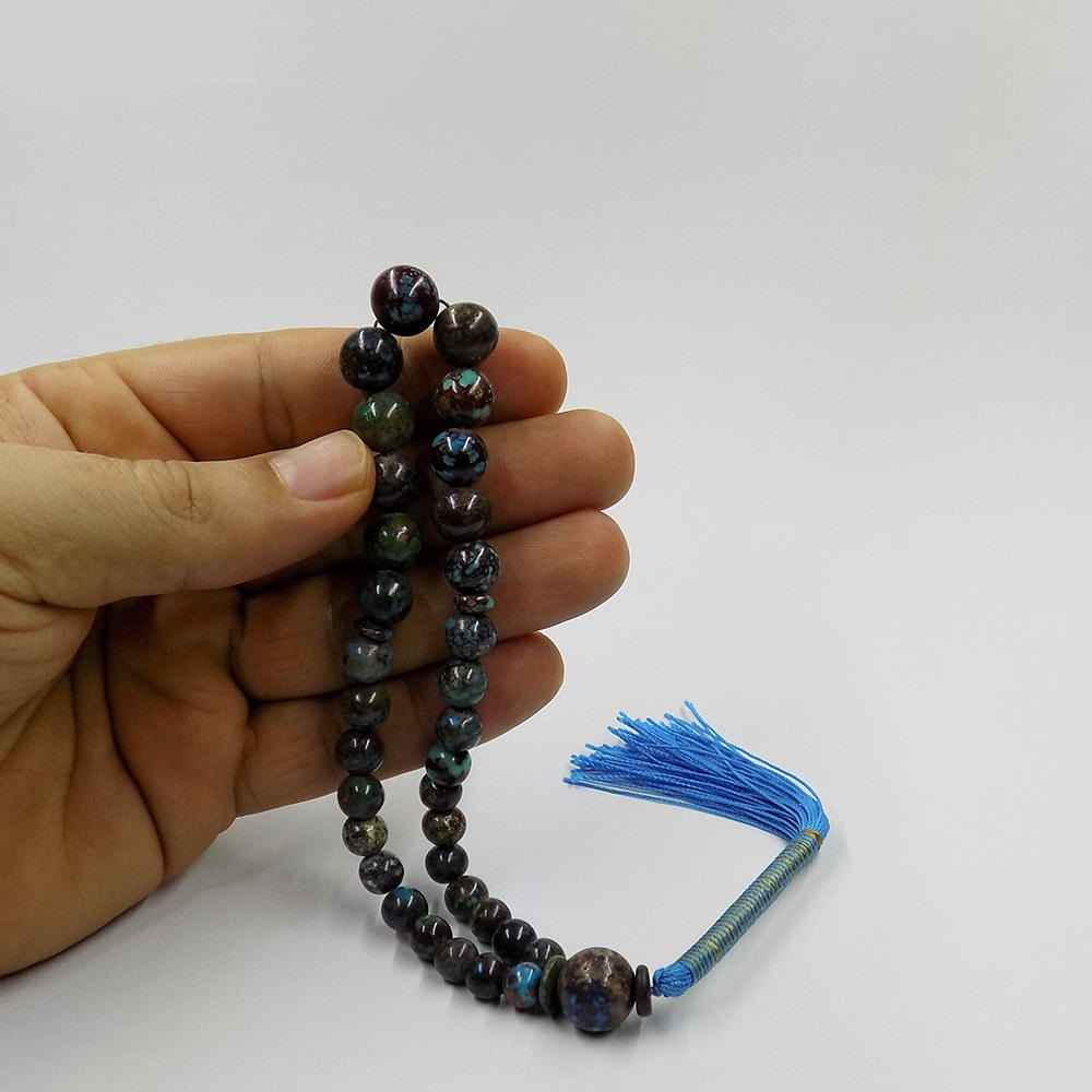 波斯内沙布尔绿松石念珠：祈祷用33颗手工塔斯比 扎希里