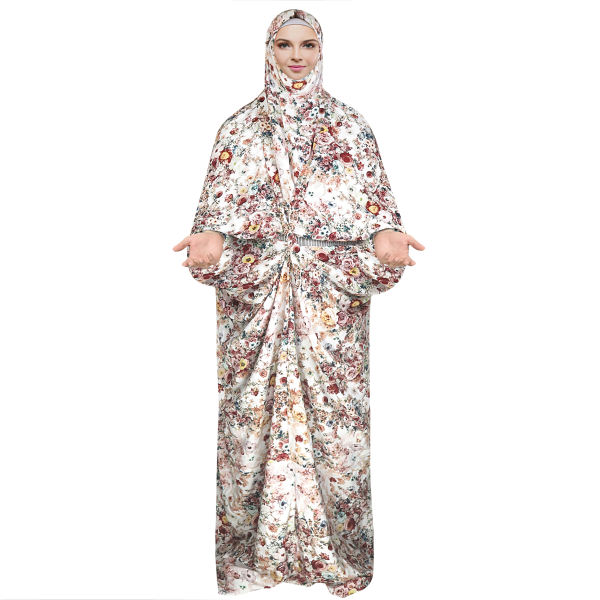 女士伊斯兰祈祷罩衣 – 花卉款