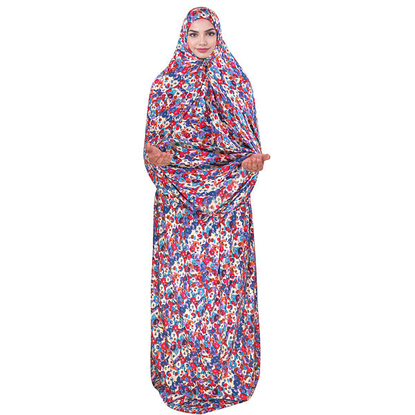 Main image of 女士伊斯兰祈祷罩衣 – 紫色花款