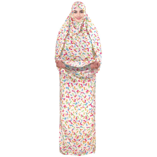 女士伊斯兰祈祷罩衣 – 蝴蝶结款