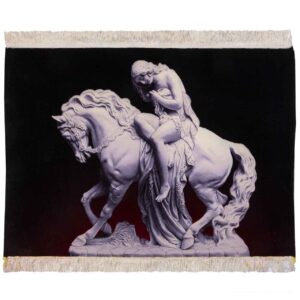 手工结波斯图案地毯，塔布里兹出品，浮雕 Lady Godiva 图案