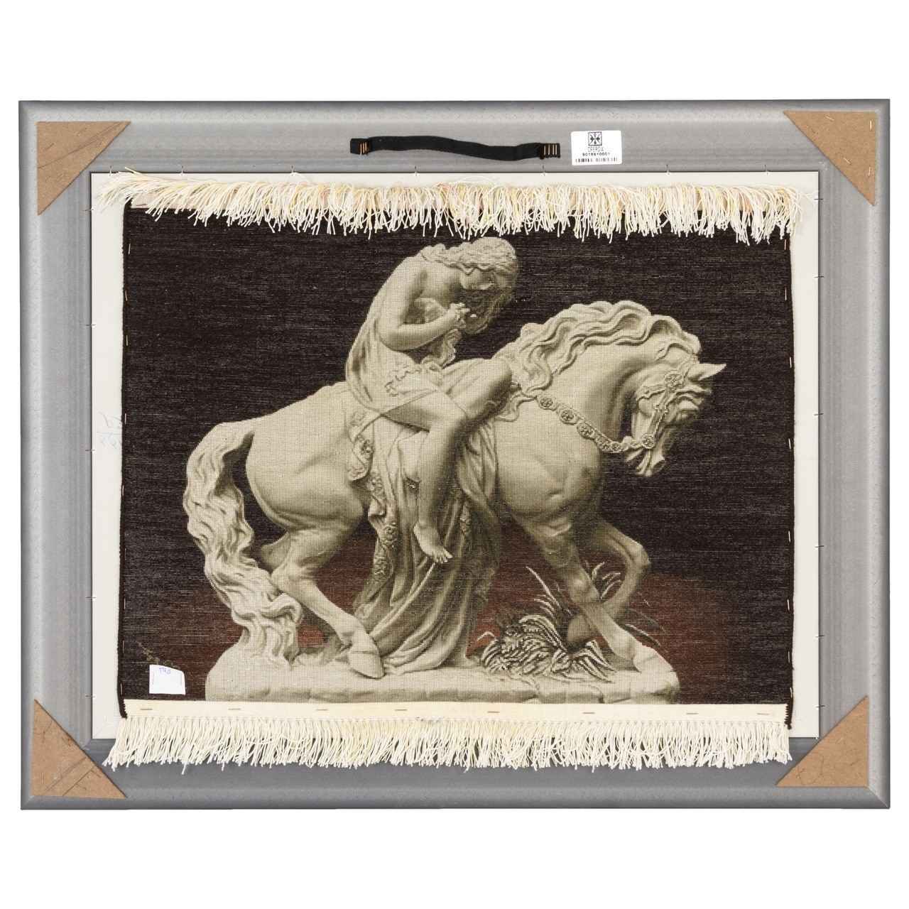 手工结波斯图案地毯，塔布里兹出品，浮雕 Lady Godiva 图案