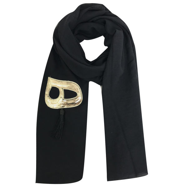 Main image of 波斯纯黑披肩 带 Hich 书法