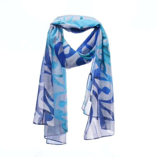 Main image of 波斯印花女士披肩 – 艺术书法 Sky