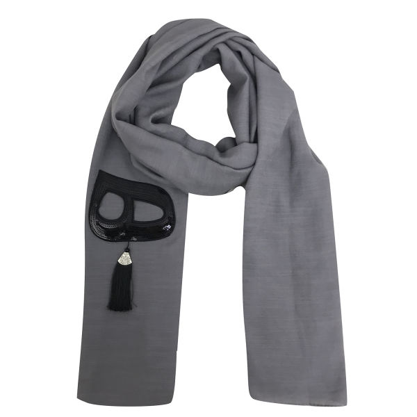 Main image of 波斯纯灰披肩 带 Hich 书法