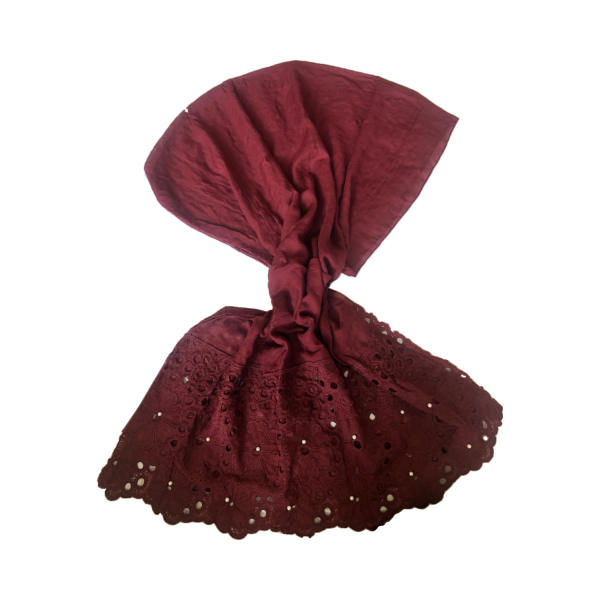 女士纯红棉质披肩 Shokhabi 款